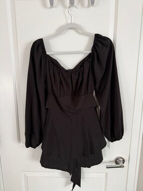 Black Long Sleeve Romper